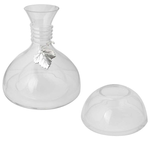 Finnies The Jewellers Glass Decanter with 999 Silver Leaf Motif