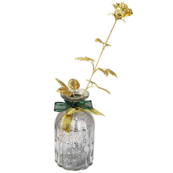 Finnies The Jewellers Gold Plated Silver Single Rose and Vase
