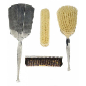 Finnies The Jewellers Ladies Four Piece Silver Brush Set