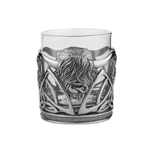 Finnies The Jewellers Pewter Highland Cow Whisky Glass