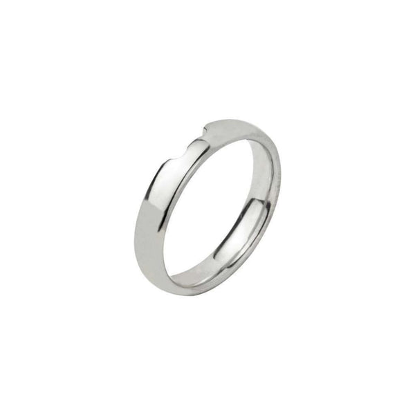 Finnies The Jewellers Platinum 4mm Shaped Wedding Ring