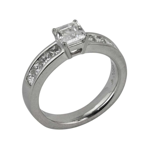 Finnies The Jewellers Platinum Asscher Diamond Solitaire Ring