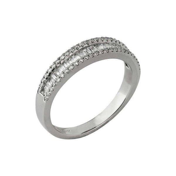Finnies The Jewellers Platinum Diamond Graduated Half Eternity Ring 0.50ct