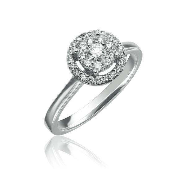 Finnies The Jewellers Platinum Diamond Halo Ring