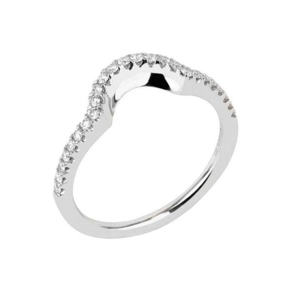 Finnies The Jewellers Platinum Diamond Set Shaped Ring 0.22ct