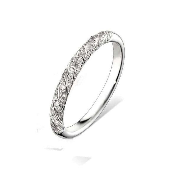 Finnies The Jewellers Platinum Diamond Set Wedding Ring 0.25ct