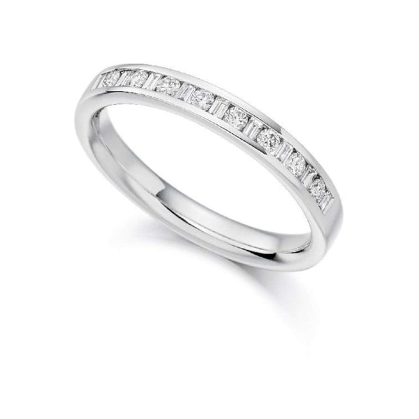 Finnies The Jewellers Platinum Diamonds Straight Ring 0.25ct