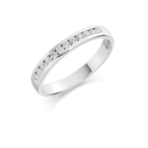 Finnies The Jewellers Platinum Eleven Stone Diamond Eternity Ring 0.25ct