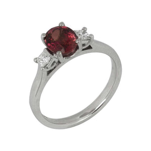Finnies The Jewellers Platinum Fire Sapphire & Diamond Ring