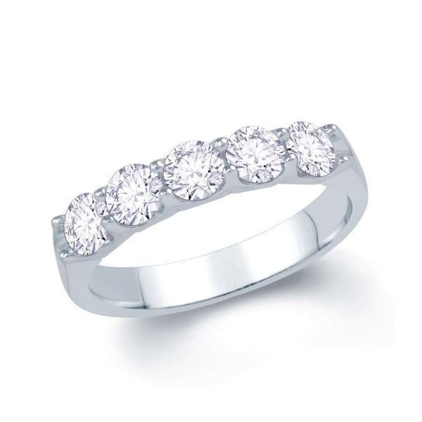 Finnies The Jewellers Platinum Five Stone Diamond Ring 1.25ct