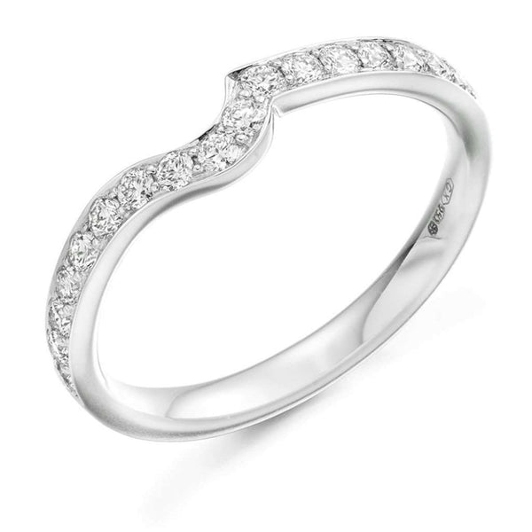 Finnies The Jewellers Platinum Grain Set Round Cut Diamond Shaped Eternity Rg  0.25ct