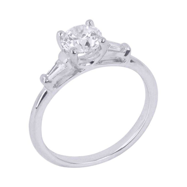 Finnies The Jewellers Platinum Mixed Cut Three Stone Diamond Ring