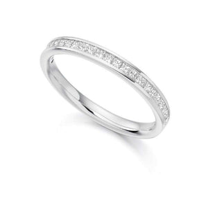 Finnies The Jewellers Platinum Princess Cut Diamonds Channel Set Straight Ring 0.33ct