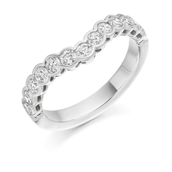 Finnies The Jewellers Platinum Round Brilliant Diamond Shaped Eternity Ring 0.75ct