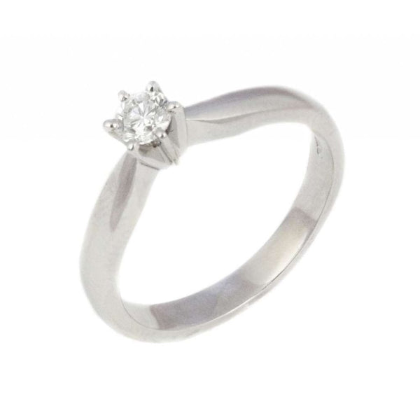 Finnies The Jewellers Platinum Round Brilliant Solitaire Diamond Ring 0.23ct