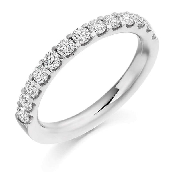 Finnies The Jewellers Platinum Round Diamond Eternity Wedding Ring 0.75ct