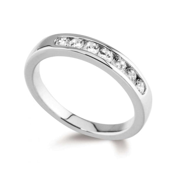Finnies The Jewellers Platinum Seven Stone Diamond Eternity Ring 0.25ct