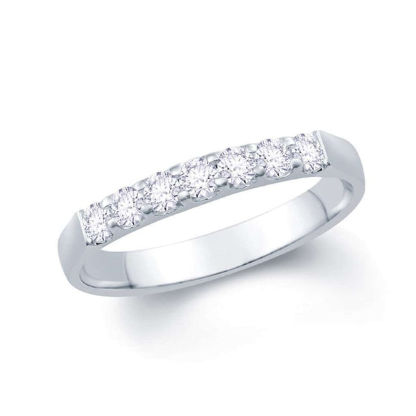 Finnies The Jewellers Platinum Seven Stone Diamond Eternity Ring 0.50CT