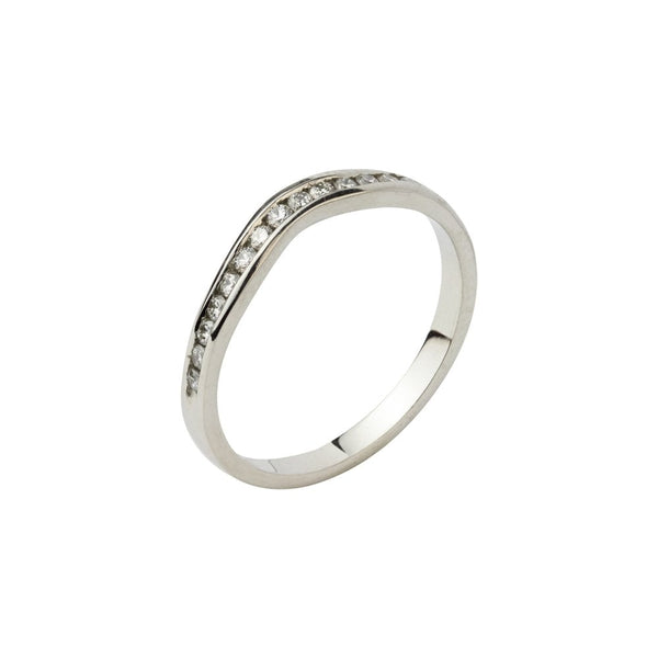 Platinum Shaped Diamond Wedding Ring 0.44ct