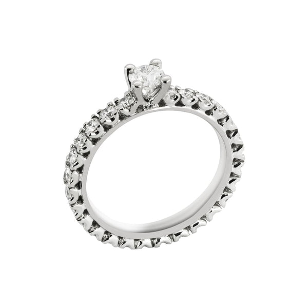 Finnies The Jewellers Platinum Single Round Brilliant Diamond Set Band