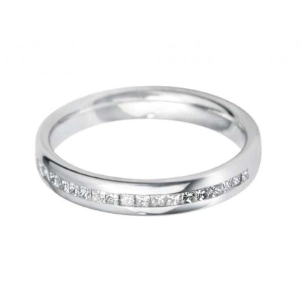Finnies The Jewellers Platinum Straight Diamond Channel Set Ring