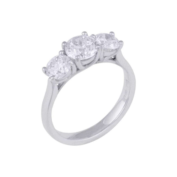 Finnies The Jewellers Platinum Three Stone Diamond Ring