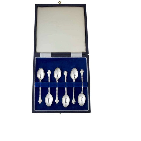 Finnies The Jewellers Set Of Six Silver Thistle Teaspoons