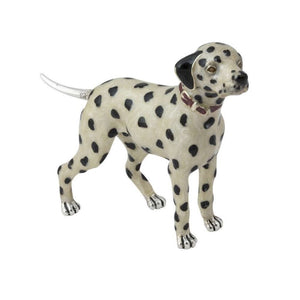 Finnies The Jewellers Silver and Enamel Dalmation Dog Figure