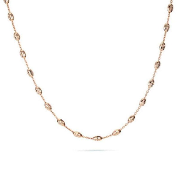 Finnies The Jewellers Silver and Rose Gold Plated Beaded 16