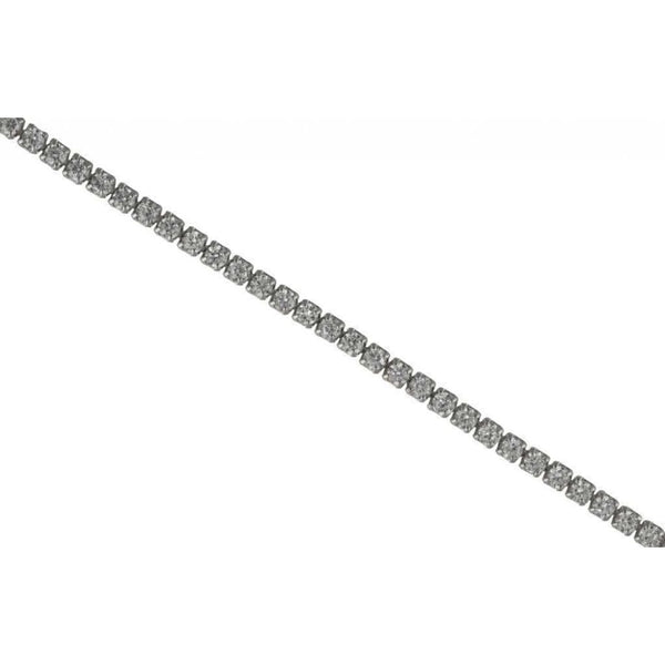 Finnies The Jewellers Silver Cubic Zirconia Claw Set Line Bracelet