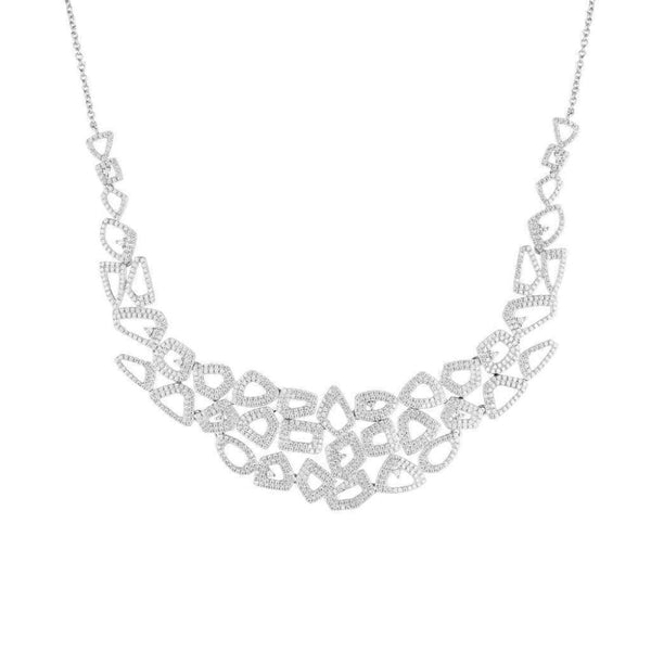 Finnies The Jewellers Silver & Cubic Zirconium Centrepiece Multi Shaped Necklace
