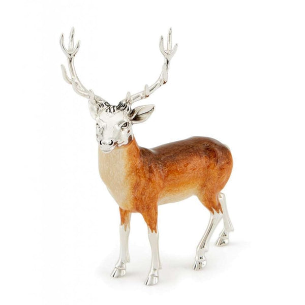 Finnies The Jewellers Silver & Enamel Stag Fiqure