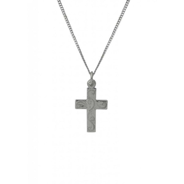 Finnies The Jewellers Silver Engraved Cross Pendant