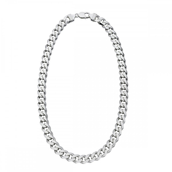 Finnies The Jewellers Silver Filed Flat Heavy Curb Chain