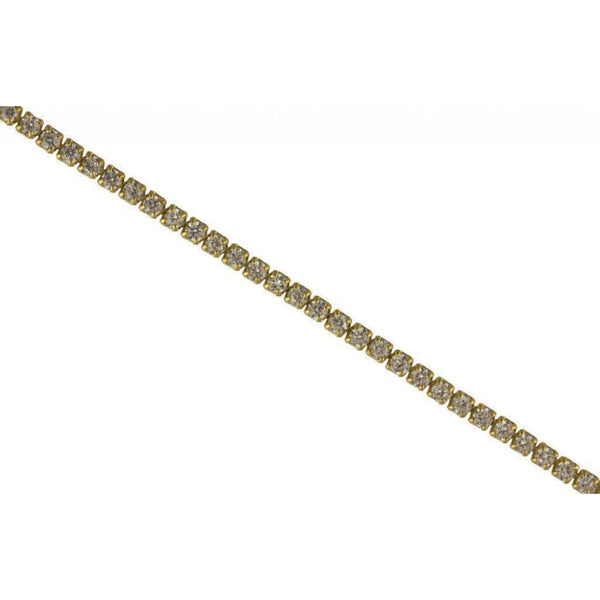 Finnies The Jewellers Silver & Yellow Gold Plated Cubic Zirconia Line Bracelet