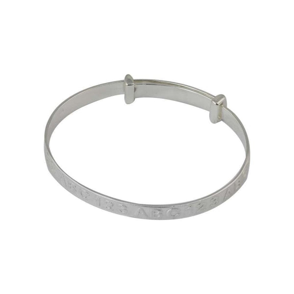 Finnies The Jewellers Sterling Silver ABC Baby Bangle