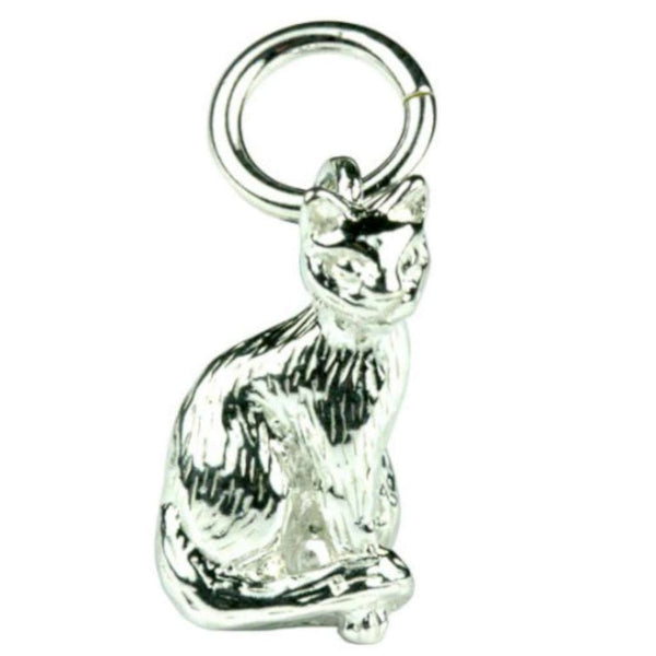 Finnies The Jewellers Sterling Silver Cat Charm