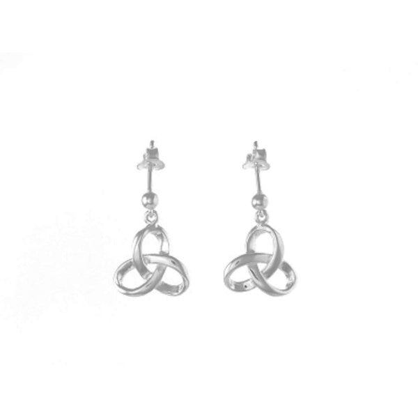 Finnies The Jewellers Sterling Silver Celtic Knot Drop Earrings