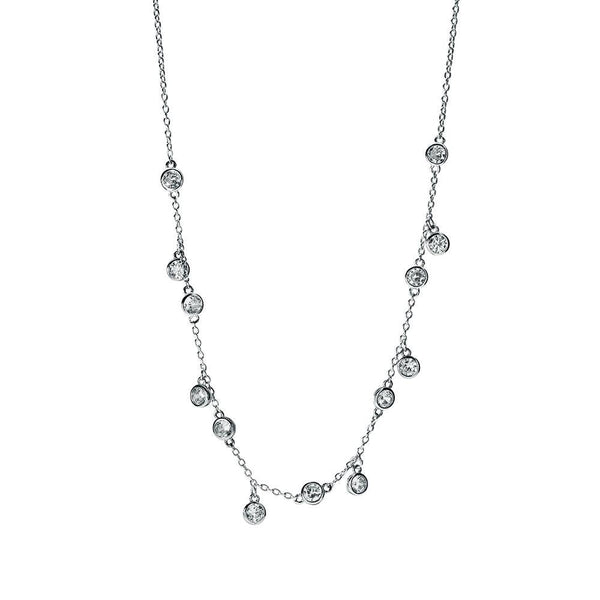 Finnies The Jewellers Sterling Silver Cubic Zirconia Necklace