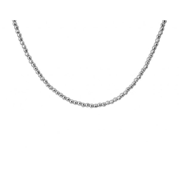Finnies The Jewellers Sterling Silver Faceted Ball Necklace