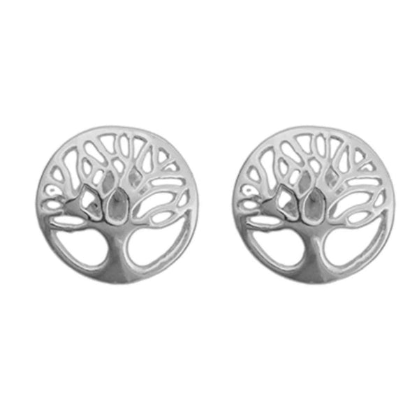 Finnies The Jewellers Sterling Silver Open Tree of Life Stud Earrings