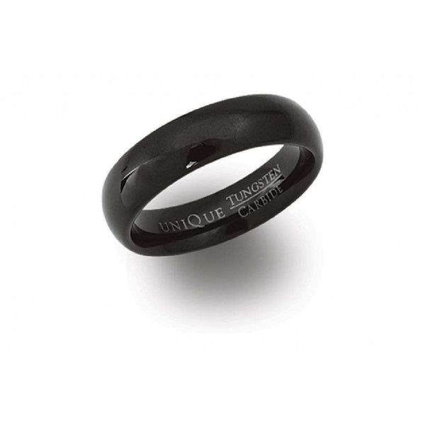 Finnies The Jewellers Tungsten Carbide 6mm Ring with Black IP Plating