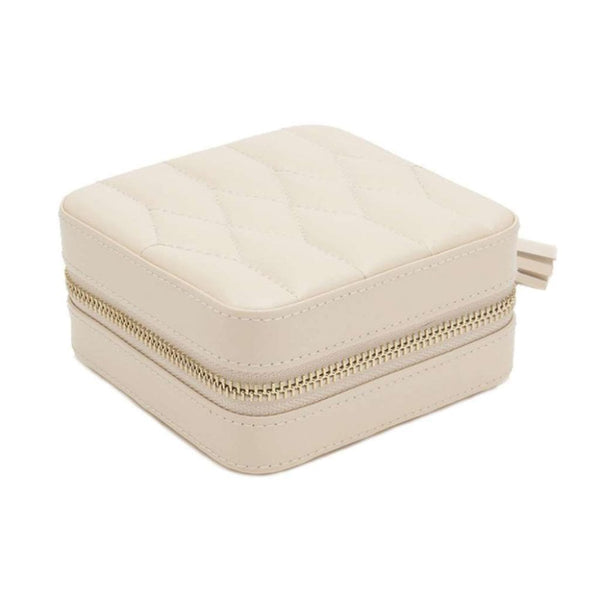 Finnies The Jewellers Wolf Caroline Ivory Leather Zip Travel Case