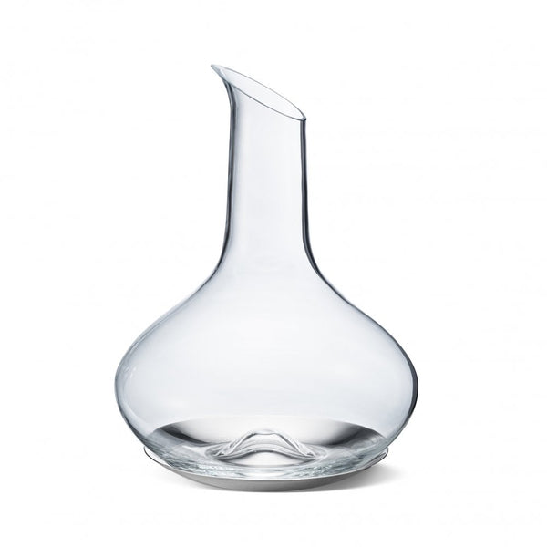 Georg Jensen Sky Glass Wine Carafe and Stainless Steel Coaster