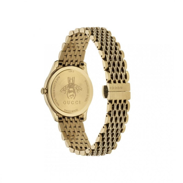 Gucci Timeless Silver Bee Dial Gold Plated Bracelet 29mm