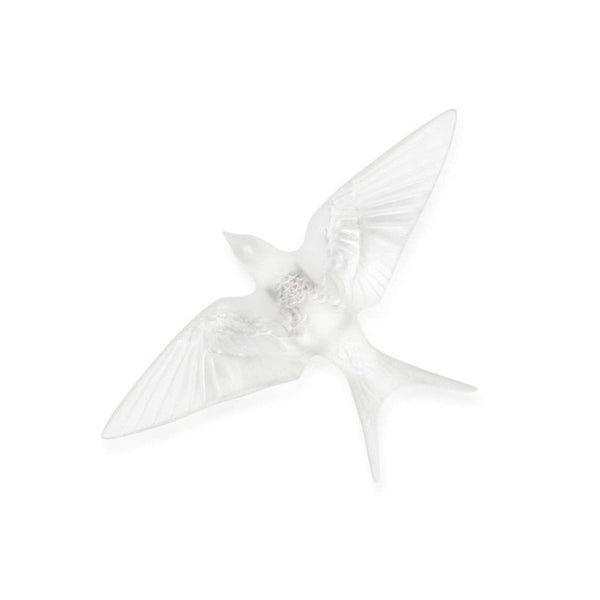 Lalique Clear Wall Swallow Wings Down Figure