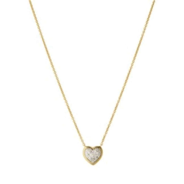 Links of London Silver and Gold Plated Pave Diamond Essentials Heart Pendant