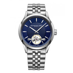Raymond Weil Freelancer, Blue dial with stainles steel bracelet.