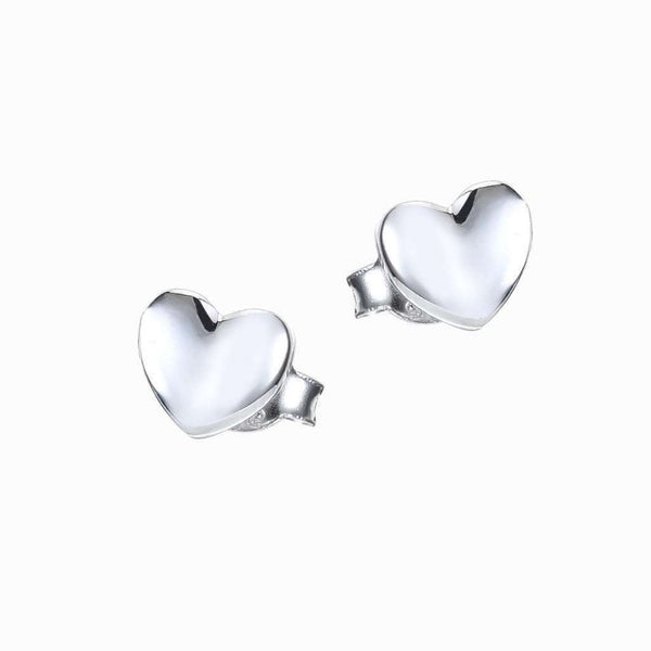 Real Effect SILVER HEART STUD EARRING