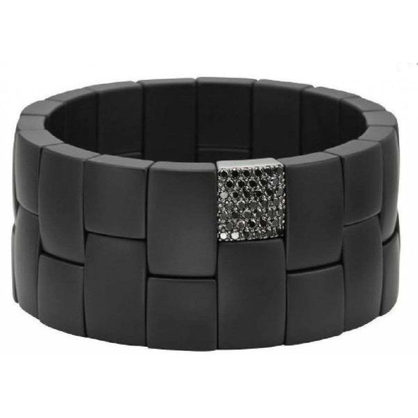 Roberto Demeglio Domino Matt Black Ceramic Expanding Bracelet